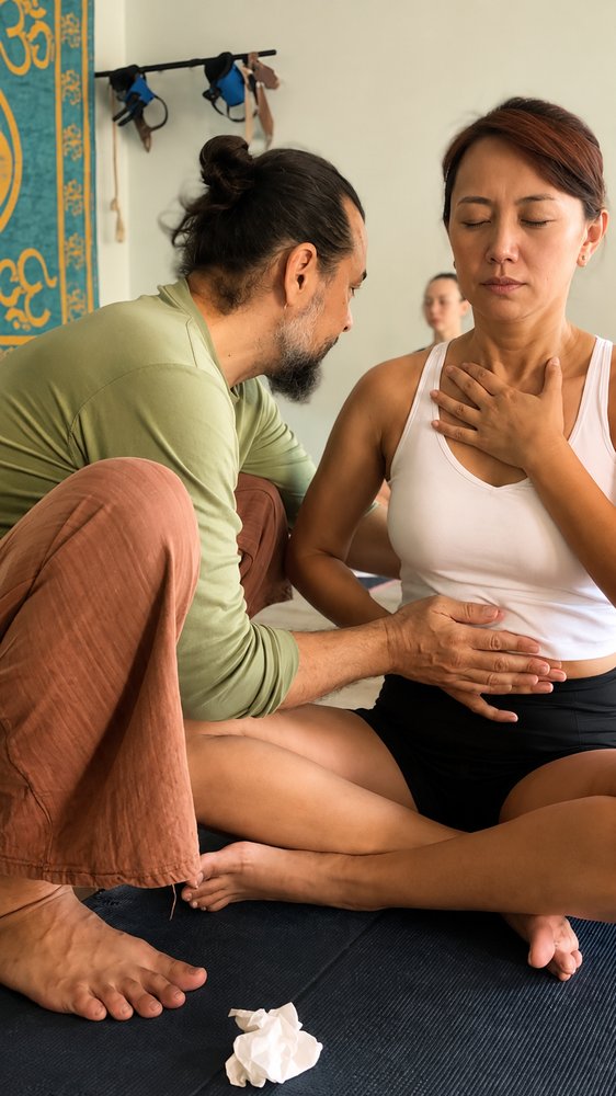 Kapalabhati practice — abdominal breathing mechanics